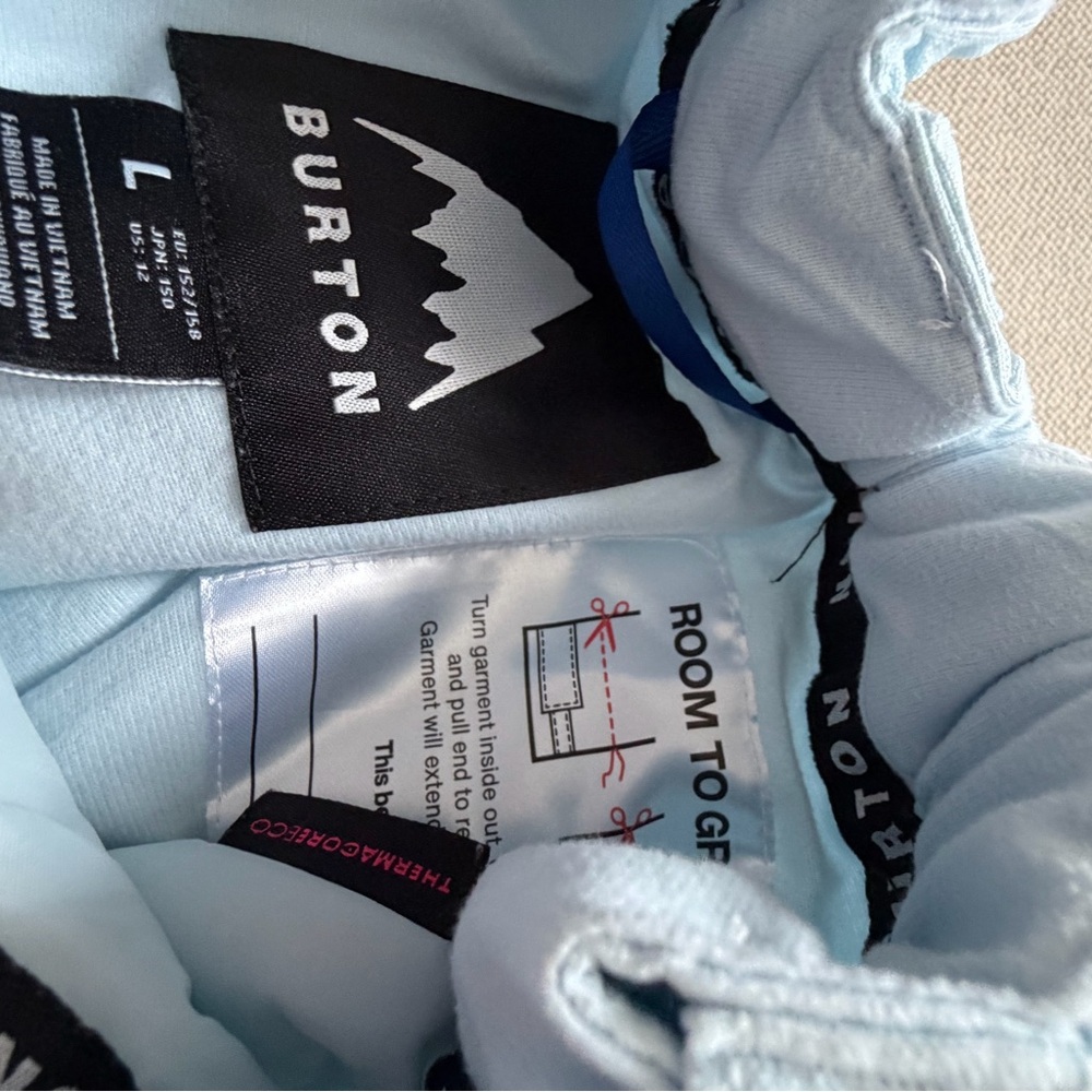 Burton Light Blue Snow Pants with Logo Waistband